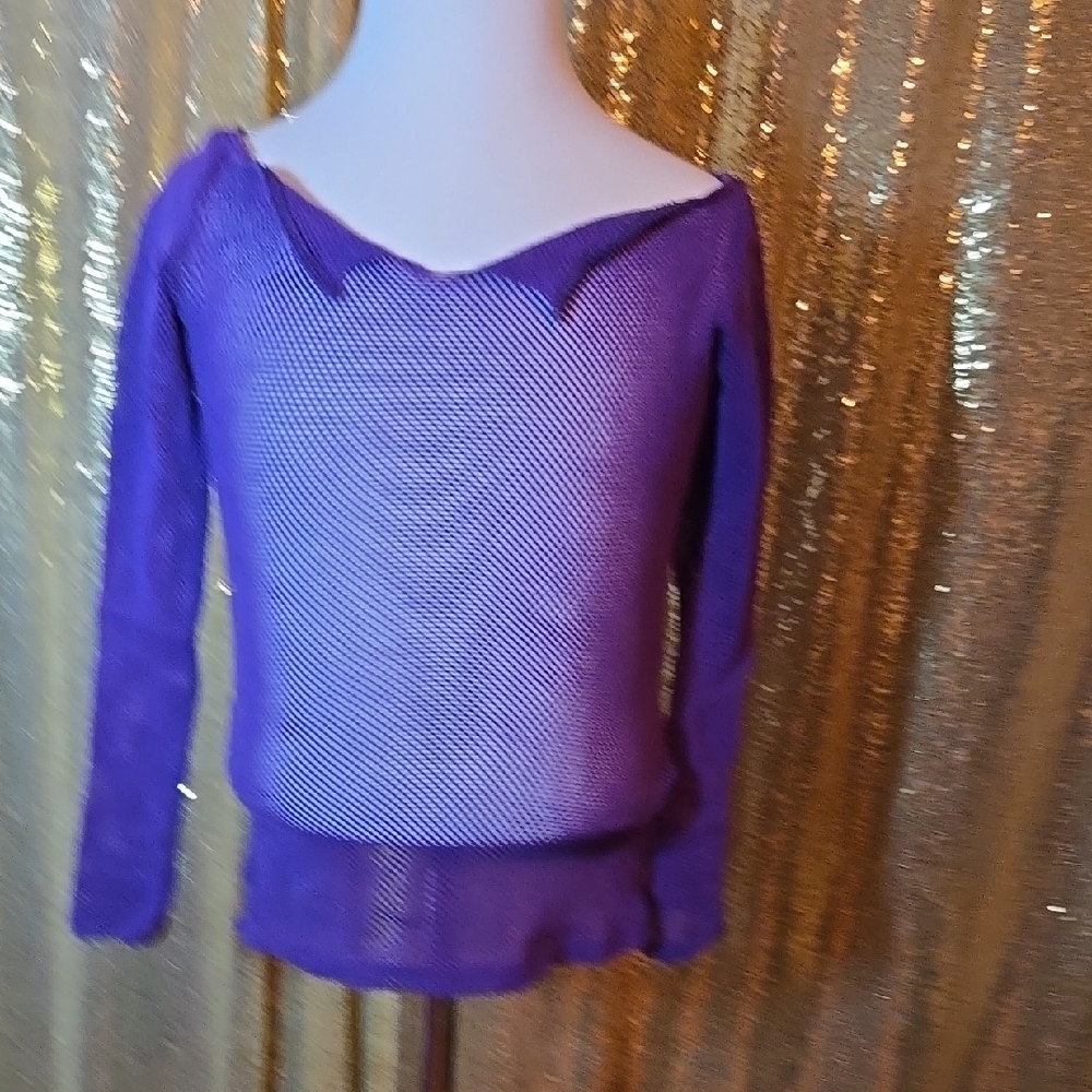 Purple Mesh Hip Hop Top